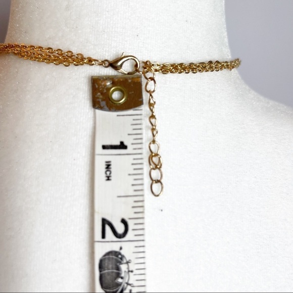Bohemian Gold Tone Delicate Multilayer Bar Fashion Necklace NWT - Picture 7 of 7